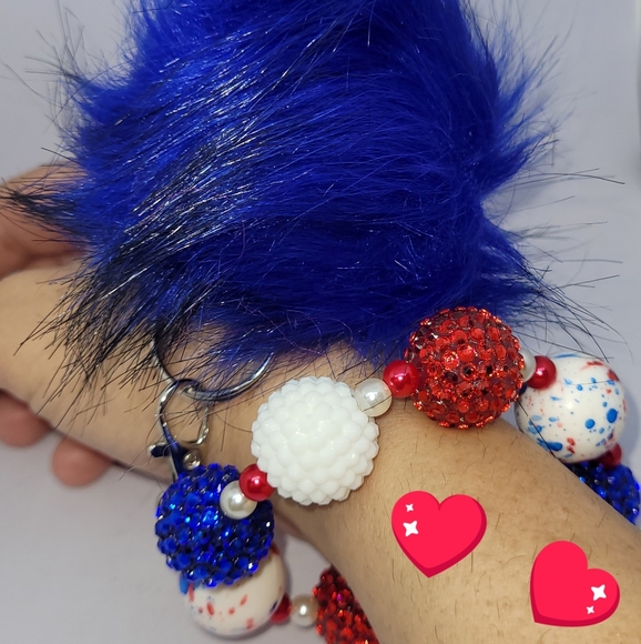 RHINESTONE AMERICANA WRISTLET KEYCHAIN!! 🇺🇲 - Picture 4 of 7